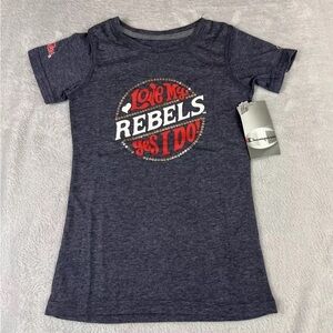 Champion girls Mississippi University Ole Miss Rebels Girl Blue Shirt size small